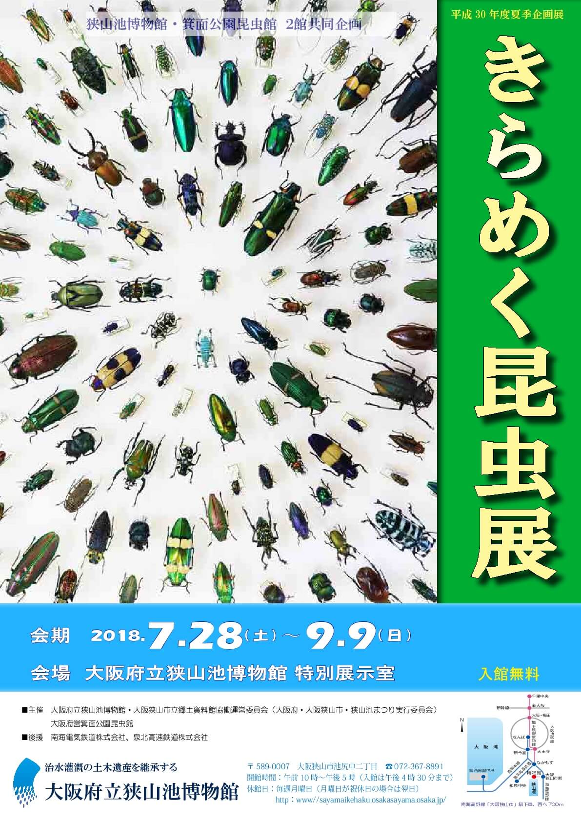 平成30年度夏季企画展「きらめく昆虫展」