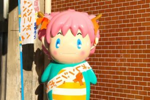 【児童虐待防止推進月間】大阪狭山市のマスコットキャラクター「さやりん」に可愛いオレンジリボンが付いていました