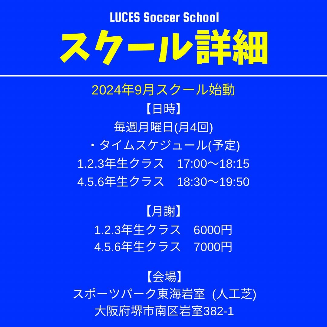 大阪狭山市出身のJリーガーが直接指導！「LUCES Soccer School（ルセスサッカースクール）」無料体験会が2024年8月18日・26日に開催！ (3)