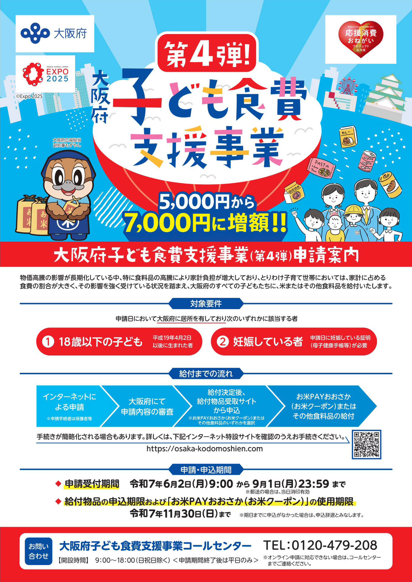 【7,000円に増額】第4弾！「大阪府子ども食費支援事業」が2025年6月2日より申請スタート！ (2)