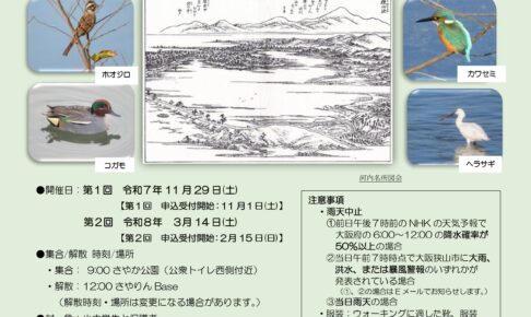 初心者歓迎！家族で楽しむ「狭山池バードウォッチング」が開催されます！