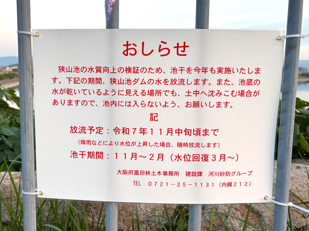 【池干しの様子も】2025年も龍神淵現る！「狭山池の池干し」が11月から実施されます-(3)