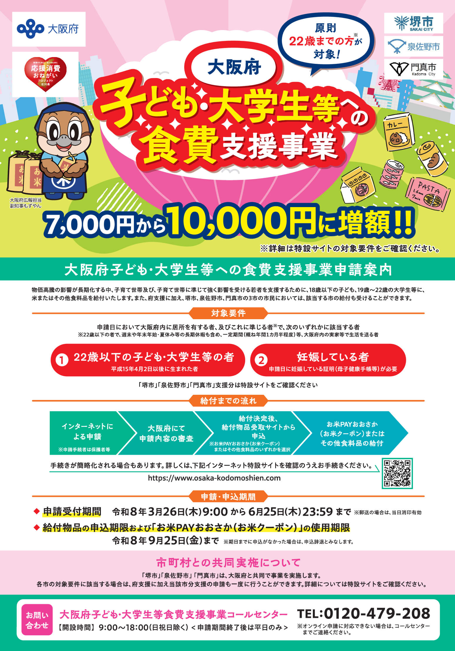 【10,000円に増額】大阪府「子ども・大学生等への食費支援事業」の申請が、2026年3月26日からスタート！(1)