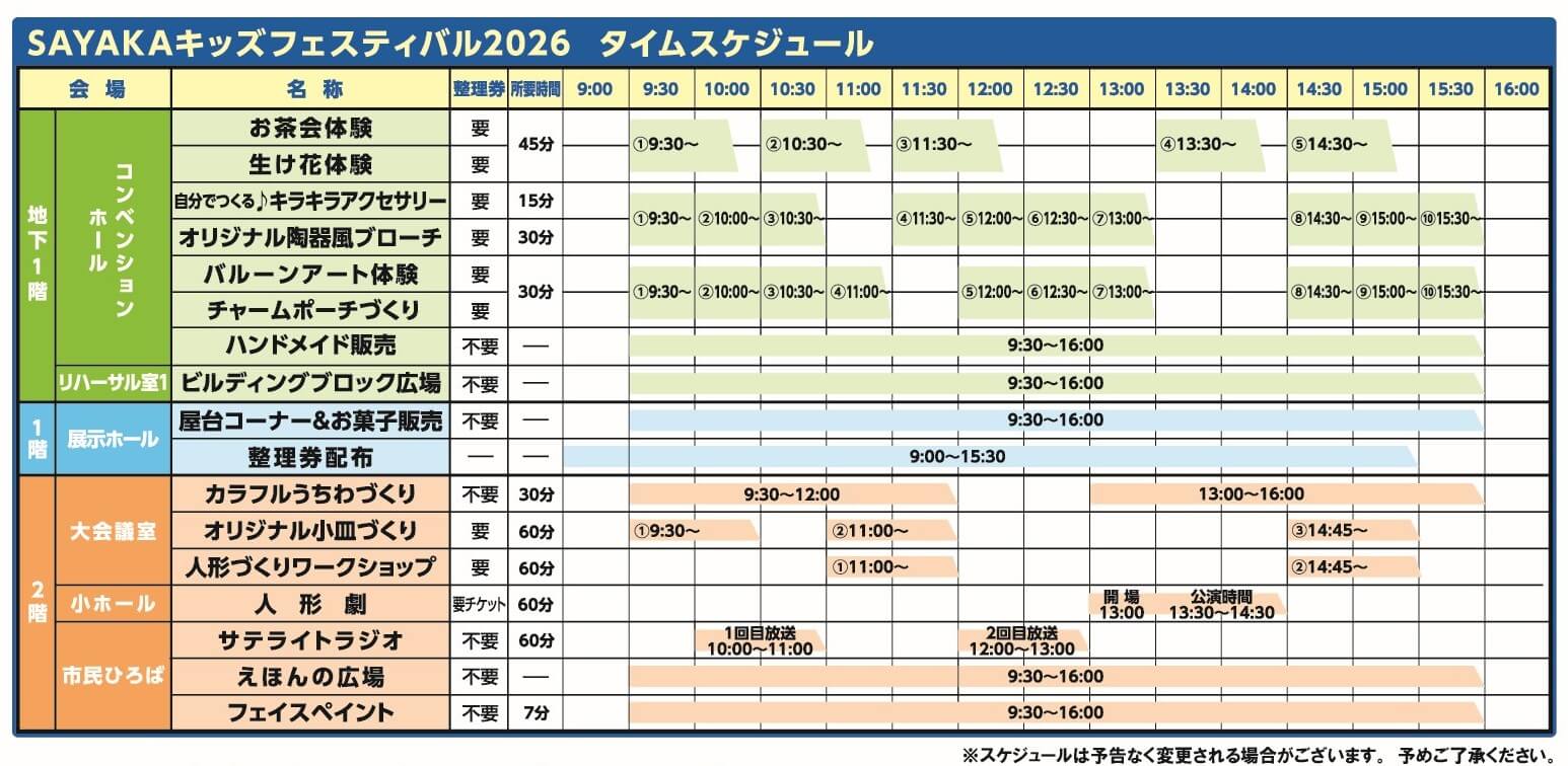 ワークショップ・人形劇・屋台も♪「SAYAKAキッズフェスティバル2026」が、SAYAKAホールで2026年8月8日に開催! (5)